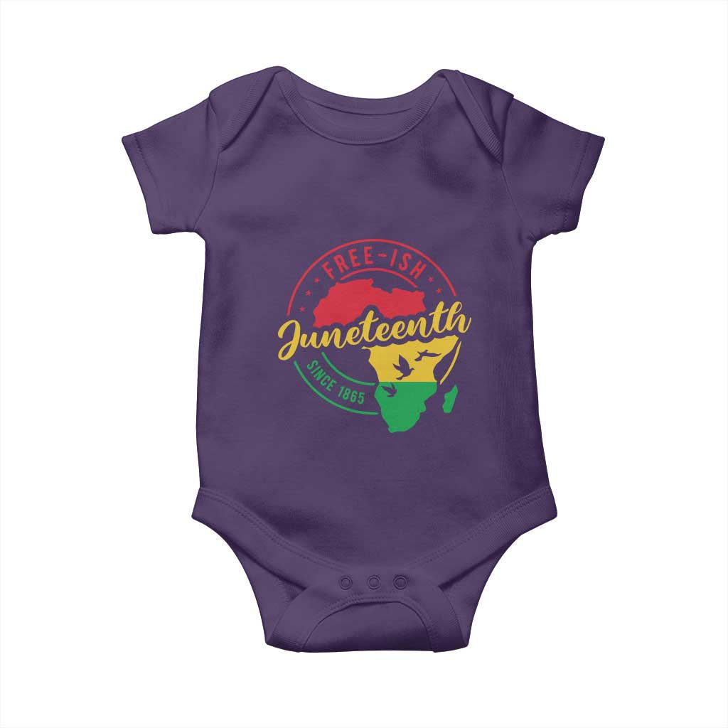 Free-ish Juneteenth Since 1865 Baby Onesie TS01 Purple Print Your Wear