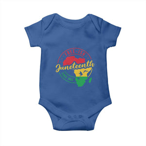 Free-ish Juneteenth Since 1865 Baby Onesie TS01 Royal Blue Print Your Wear