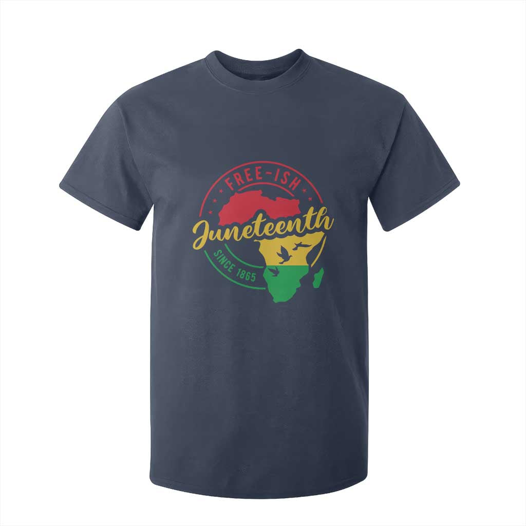 Free-ish Juneteenth Since 1865 T Shirt For Kid TS01 Navy Print Your Wear