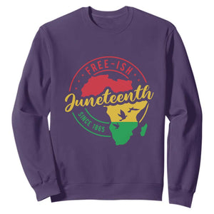 Free-ish Juneteenth Since 1865 Sweatshirt TS01 Purple Printyourwear
