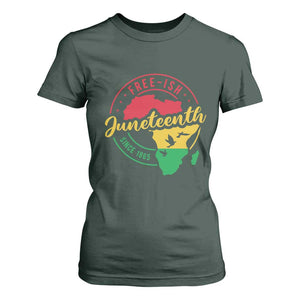 Free-ish Juneteenth Since 1865 T Shirt For Women TS01 Dark Forest Green Print Your Wear