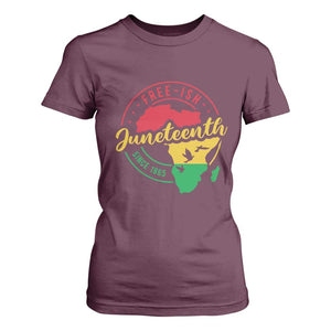 Free-ish Juneteenth Since 1865 T Shirt For Women TS01 Maroon Print Your Wear