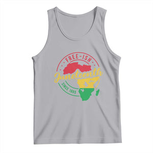 Free-ish Juneteenth Since 1865 Tank Top TS01 Athletic Heather Print Your Wear