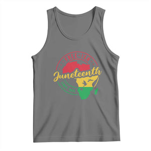 Free-ish Juneteenth Since 1865 Tank Top TS01 Black Heather Print Your Wear
