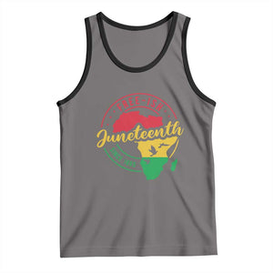 Free-ish Juneteenth Since 1865 Tank Top TS01 Deep Heather Black Print Your Wear