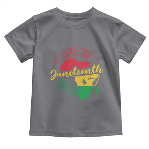 Free-ish Juneteenth Since 1865 Toddler T Shirt TS01 Charcoal Print Your Wear