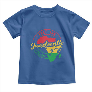 Free-ish Juneteenth Since 1865 Toddler T Shirt TS01 Royal Blue Print Your Wear