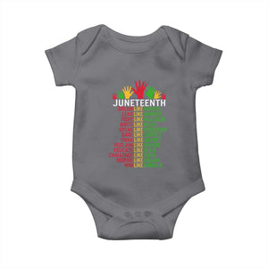 Juneteenth 1865 Baby Onesie Dream Like Leaders TS01 Charcoal Print Your Wear