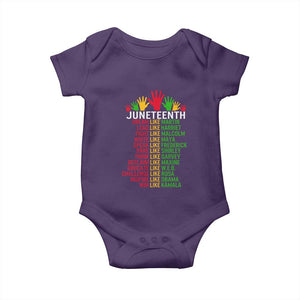 Juneteenth 1865 Baby Onesie Dream Like Leaders TS01 Purple Print Your Wear