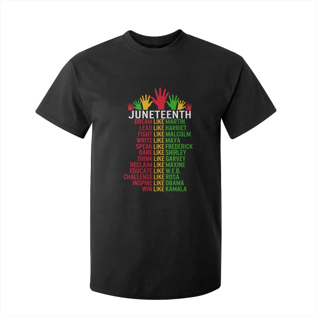 Juneteenth 1865 T Shirt For Kid Dream Like Leaders TS01 Black Print Your Wear