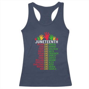 Juneteenth 1865 Racerback Tank Top Dream Like Leaders TS01 Navy Print Your Wear