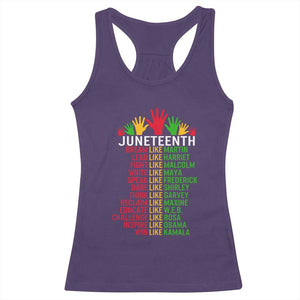 Juneteenth 1865 Racerback Tank Top Dream Like Leaders TS01 Purple Print Your Wear