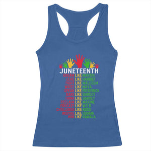 Juneteenth 1865 Racerback Tank Top Dream Like Leaders TS01 Royal Blue Print Your Wear