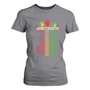 Juneteenth 1865 T Shirt For Women Dream Like Leaders TS01 Charcoal Print Your Wear