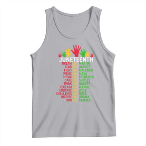 Juneteenth 1865 Tank Top Dream Like Leaders TS01 Athletic Heather Print Your Wear