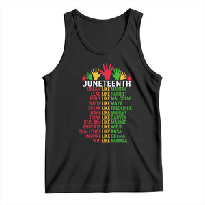 Juneteenth 1865 Tank Top Dream Like Leaders TS01 Black Print Your Wear
