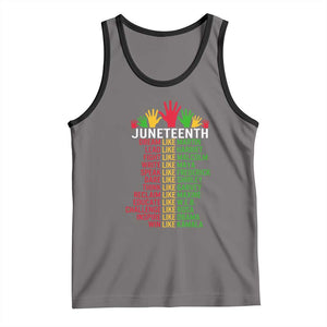 Juneteenth 1865 Tank Top Dream Like Leaders TS01 Deep Heather Black Print Your Wear