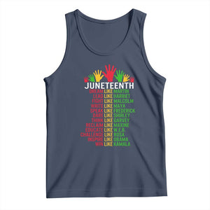 Juneteenth 1865 Tank Top Dream Like Leaders TS01 Navy Print Your Wear
