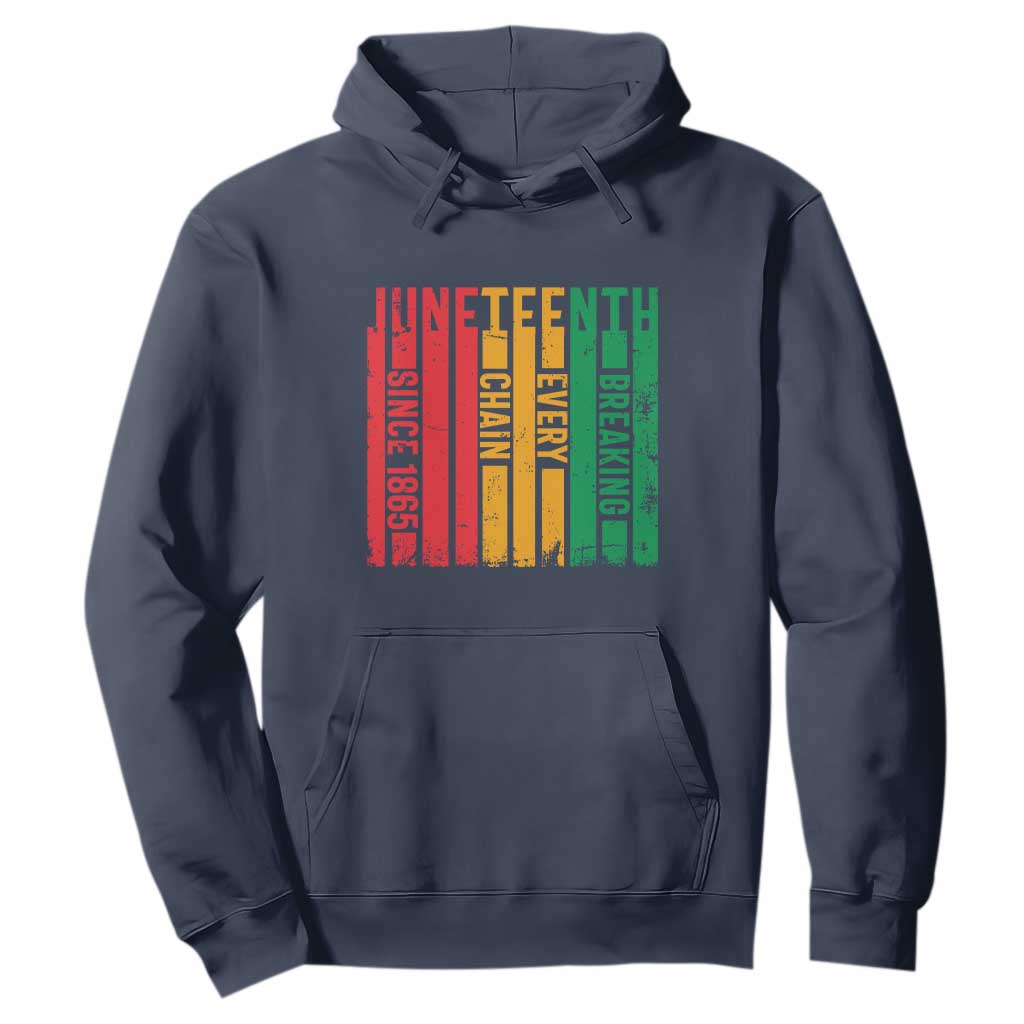 1865 Hoodie Juneteenth Breaking Every Chain TS01 Navy Printyourwear