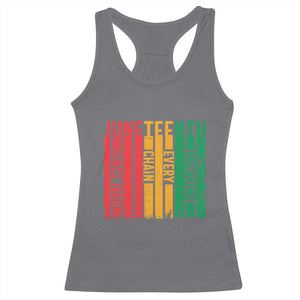 Juneteenth Since 1865 Racerback Tank Top Breaking Every Chain TS01 Charcoal Print Your Wear