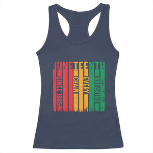 Juneteenth Since 1865 Racerback Tank Top Breaking Every Chain TS01 Navy Print Your Wear