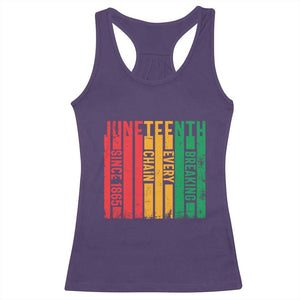 Juneteenth Since 1865 Racerback Tank Top Breaking Every Chain TS01 Purple Print Your Wear
