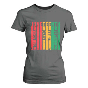 Juneteenth Since 1865 T Shirt For Women Breaking Every Chain TS01 Dark Heather Print Your Wear