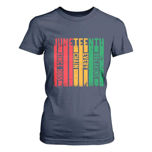 Juneteenth Since 1865 T Shirt For Women Breaking Every Chain TS01 Navy Print Your Wear