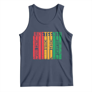 Juneteenth Since 1865 Tank Top Breaking Every Chain TS01 Navy Print Your Wear