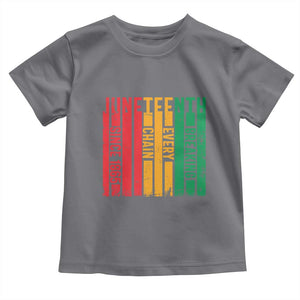 Juneteenth Since 1865 Toddler T Shirt Breaking Every Chain TS01 Charcoal Print Your Wear