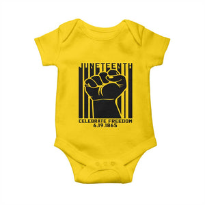 Juneteenth 1865 Independence Baby Onesie Celebrate Freedom Raised Fist TS01 Daisy Print Your Wear