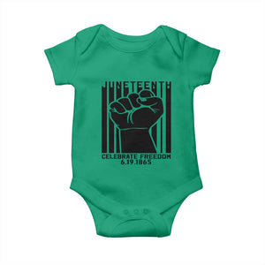 Juneteenth 1865 Independence Baby Onesie Celebrate Freedom Raised Fist TS01 Irish Green Print Your Wear