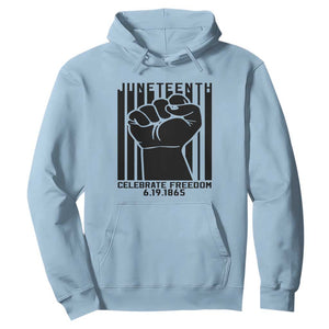 Happy Juneteenth Independence Hoodie TS01 Light Blue Printyourwear