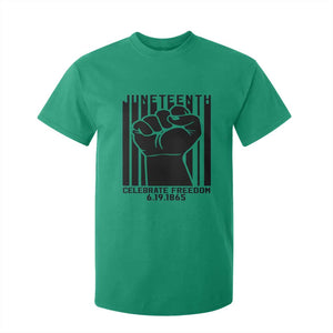 Juneteenth 1865 Independence T Shirt For Kid Celebrate Freedom Raised Fist TS01 Irish Green Print Your Wear