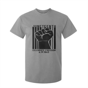 Juneteenth 1865 Independence T Shirt For Kid Celebrate Freedom Raised Fist TS01 Sport Gray Print Your Wear