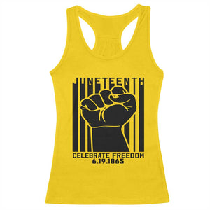 Juneteenth 1865 Independence Racerback Tank Top Celebrate Freedom Raised Fist TS01 Daisy Print Your Wear