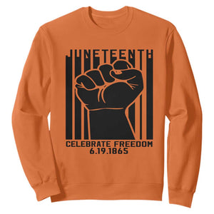 Happy Juneteenth Independence Sweatshirt TS01 Orange Printyourwear