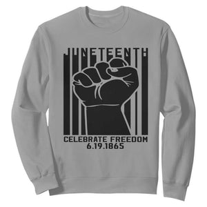 Happy Juneteenth Independence Sweatshirt TS01 Sport Gray Printyourwear