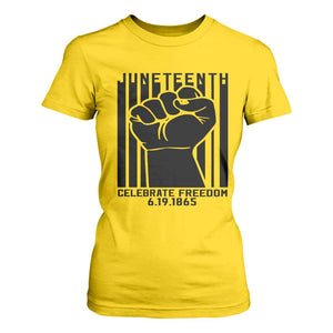 Juneteenth 1865 Independence T Shirt For Women Celebrate Freedom Raised Fist TS01 Daisy Print Your Wear