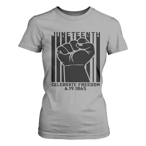 Juneteenth 1865 Independence T Shirt For Women Celebrate Freedom Raised Fist TS01 Sport Gray Print Your Wear