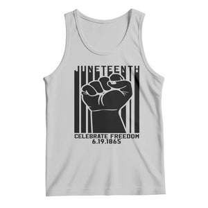 Juneteenth 1865 Independence Tank Top Celebrate Freedom Raised Fist TS01 Ash Print Your Wear