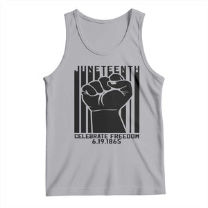 Juneteenth 1865 Independence Tank Top Celebrate Freedom Raised Fist TS01 Athletic Heather Print Your Wear