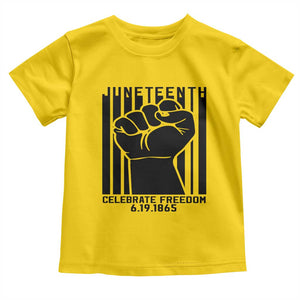 Juneteenth 1865 Independence Toddler T Shirt Celebrate Freedom Raised Fist TS01 Daisy Print Your Wear