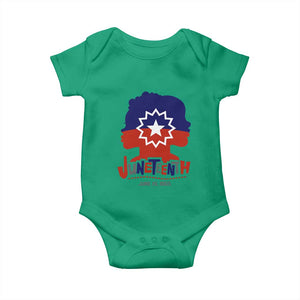 Juneteenth Flag Baby Onesie Celebrating Black Freedom Day 1865 TS01 Irish Green Print Your Wear