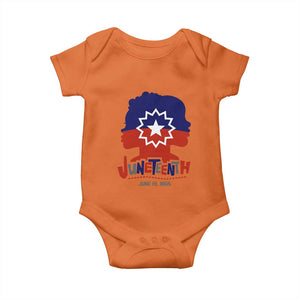 Juneteenth Flag Baby Onesie Celebrating Black Freedom Day 1865 TS01 Orange Print Your Wear