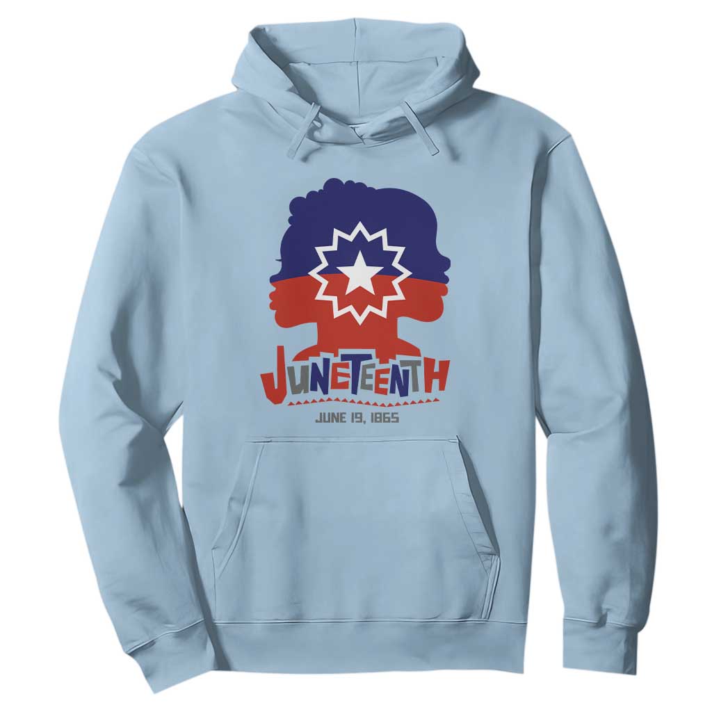 Juneteenth for Women Hoodie Celebrating Black Freedom Day 1865 TS01 Light Blue Printyourwear
