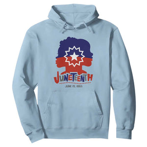 Juneteenth for Women Hoodie Celebrating Black Freedom Day 1865 TS01 Light Blue Printyourwear