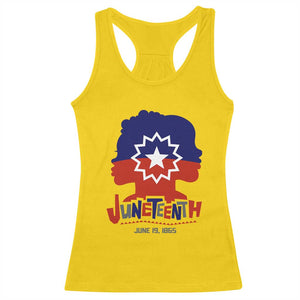 Juneteenth Flag Racerback Tank Top Celebrating Black Freedom Day 1865 TS01 Daisy Print Your Wear