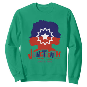 Juneteenth for Women Sweatshirt Celebrating Black Freedom Day 1865 TS01 Irish Green Printyourwear