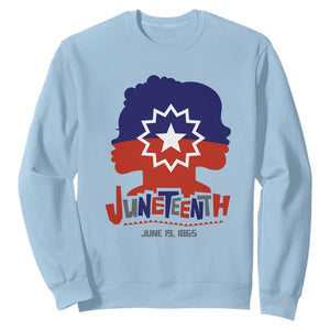 Juneteenth for Women Sweatshirt Celebrating Black Freedom Day 1865 TS01 Light Blue Printyourwear